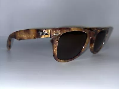 Vintage Ray-Ban Wayfarer B&L Blonde Tortoise Sunglasses 50mm Limited Edition B15 • $188.88