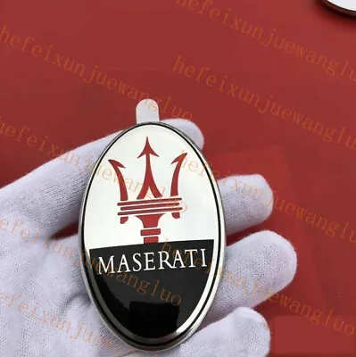For Maserati Ghibli GT Auto Front Hood Emblem Sticker Decal Badge Black Car • $25.55