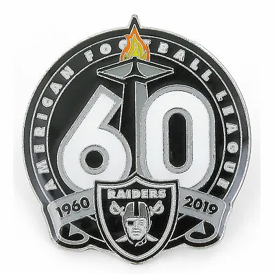 Oakland /Las Vegas RAIDERS 60th Anniversary AFL /NFL Official PIN MINT Sealed • $12.60