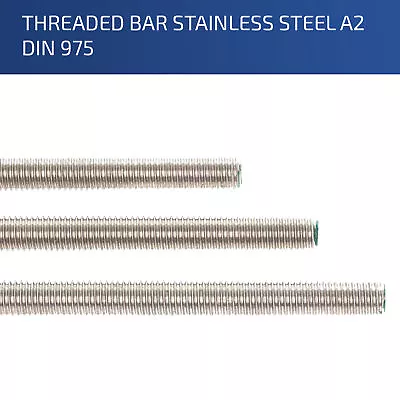 6mm 8mm 10mm 12mm To 24mm Full Thread Metric Bar Studding Rod Steel Zinc Plated • £1.43