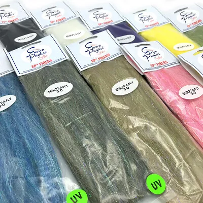 EP SCULPT-A-FLY FIBERS - Fly Tying Saltwater Streamer Baitfish Material Flash • $10.99