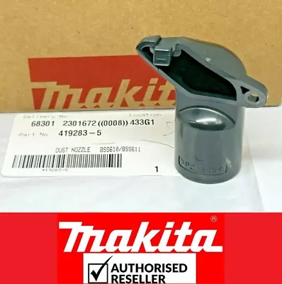 GENUINE Makita Plastic Dust Nozzle Fit Circular Saw BSS610 BSS611 DSS610 DSS611  • £6.96