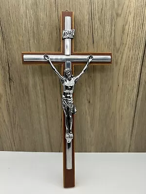 Handmade Wall Cross Wooden Catholic Wall Crucifix - Home Wall Decor 15.5” X 7.5” • $11.95