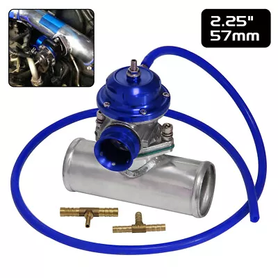 $63.79 • Buy Blue Type-S RS RZ 30 PSI Turbo Blow Off Valve + 2.25 /57mm Flange Adapter Pipe