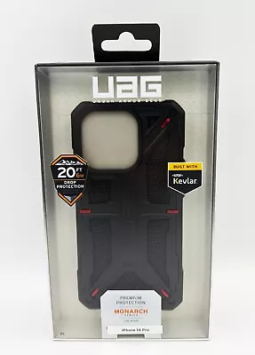 UAG Monarch Tough Rugged Case For Apple IPhone 14 Pro Made With Kevlar Black • £34.99