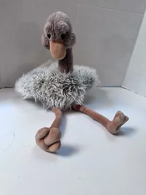 Gund Ostrich Baby Bird Plush Stuffed Animal 11 Inch Brown Shaggy Floppy • $13.50