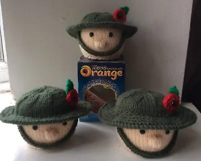 £3.25 • Buy Remembrance Solider/poppy  Chocolate Orange Cover  Knitting Pattern Only 