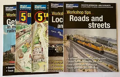 Model Railroader - Workshop Tips Magazines X 5 - Roads & Streets - Track Plans • $4.47