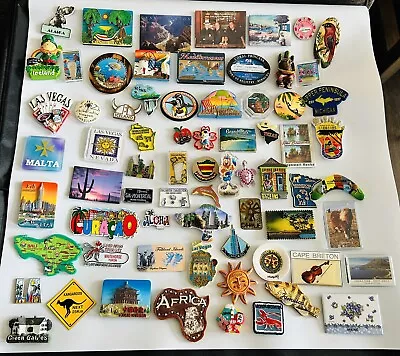 Lot Of 70 Travel Theme Fridge Magnets From All 7 Continents Incl Antarctica • $50.31