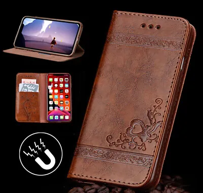$8.97 • Buy Luxury Leather Flip Wallet Case For IPhone 13 12 11 Pro Max XR 8 7 6 Plus Cover
