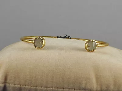 Vince Camuto Goldtone Milky Opaque Stone End Cuff Bracelet C602549 $48 • $15