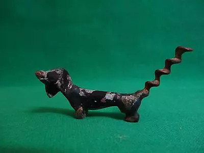 Rare Vtg - Brass Dachsh Corkscre BOTTLE OPENER - Hakuli ? Israel - Dog Figurine  • $75