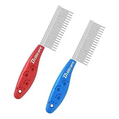 2 Pack Pet Combs Grooming Comb For Dog & Cat Deshedding Brush Dematting Tool • $3.62