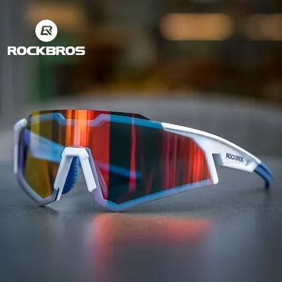 ROCKBROS Photochromic Cycling Sunglasses Polarized MTB Road Bike Glasses Eyewear • $29.99