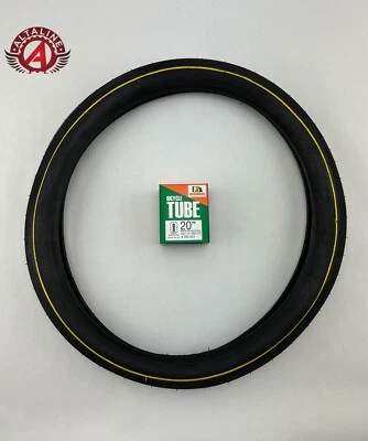 Pneu Vélo 26 X 2.125 Yellow-Line Pour Cruiser & Lowrider - Modèle Brique, Noir, Wanda HF-841