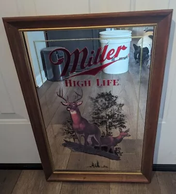 Miller High Life Deer Mirror First Edition Wildlife Series Wisconsin Bar Cave • $89.99