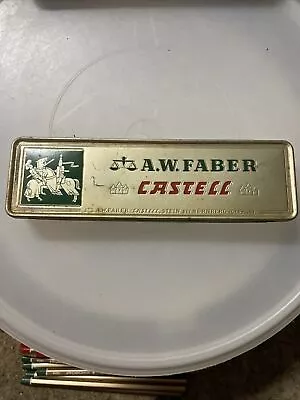 Vintage Faber - Castell  Pencil Tin W/11 9000 HB Pencils Germany Unsharpened. • $29.99