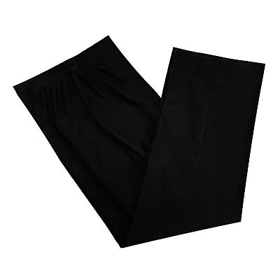 Spanx Black Pull-On Wide Leg Stretch Pants With Shapewear Lining Size L • $36.99