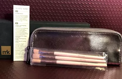 MARY KAY Brush 4-pc Set EYE COLOR EYE CREASE EYE BLENDER & Bag EYE COLLECTION • $18.95