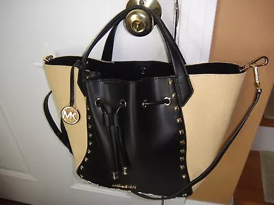 Used Michael Kors Phoebe Grab Large Vegan Leather Drawstring  Bag. MFSRP $558.00 • $99.99