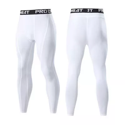 Mens Compression Pants Base Layer Sports Workout Running Tight Gym Leggings • $12.50