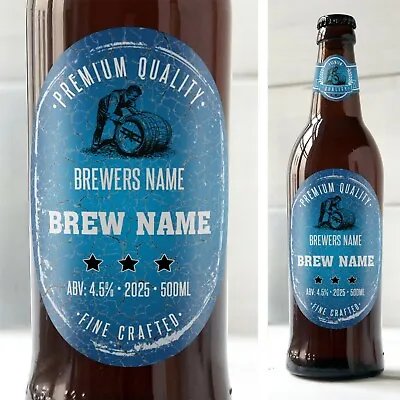 Kansas PERSONALISED HOMEBREW HOME BREW BOTTLE LAGER CIDER STICKY LABELS • £3.50