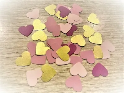 £2.85 • Buy Pink Gold Hearts Table Confetti Wedding Engagement Anniversary Party Decorations