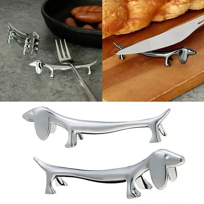 Chopsticks Rest Stainless Steel Cute Dog Knife And Fork Storage Rack • $7.77