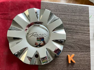 #K 1) Pacer Chrome Wheel Center Hub Cap 6.875  Bolt On CAP C-052-1 • $69.95