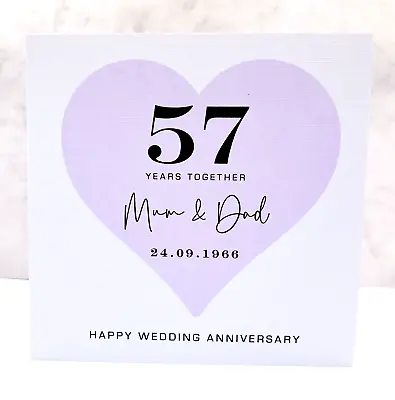 Personalised Anniversary Card Wedding Anniversary Card 5th 10th 15th Any Years • £2.99