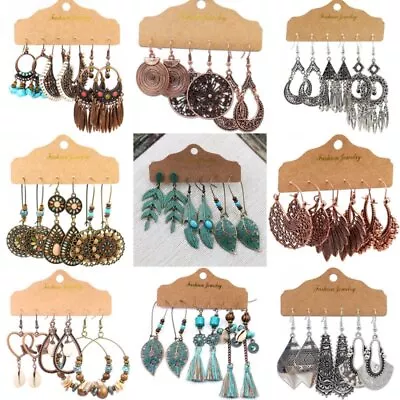 Fashion Boho Gypsy Earrings Set Tribal Ethnic Ear Hook Drop Dangle Women Jewelry • $2.59