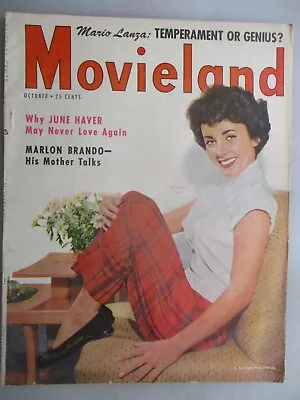 Movieland Magazine - October 1951 Issue - Elizabeth Taylor Cover • $9.99