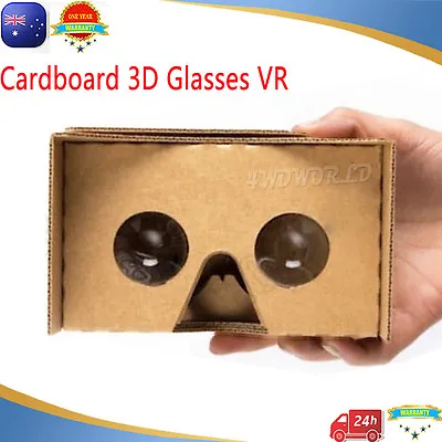 $4.68 • Buy Cardboard 3D Glasses VR Box Virtual Reality Google For IPhone Mobile Phone Video