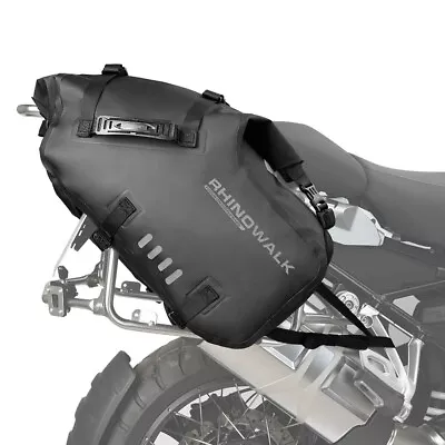 Rhinowalk Motorcycle Side Bag 48L Waterproof Saddle Universal Motor Pannier • $149.90