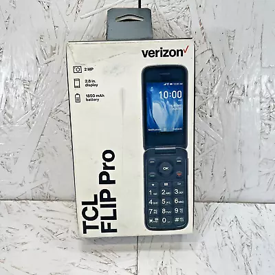 New Verizon Prepaid No Contract TCL FLIP Pro Basic Flip Phone 4GB Slate Gray • $49.97