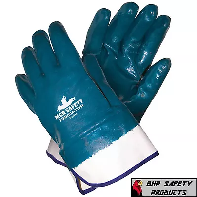 12 Pairs Mcr Safety Memphis 9761 Predator Fully Coated Nitrile Work Gloves Large • $48.95