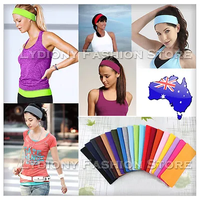 $1.95 • Buy Sports Yoga Gym Stretch Cotton Headband Head Hair Band Armband Girls Women Kids