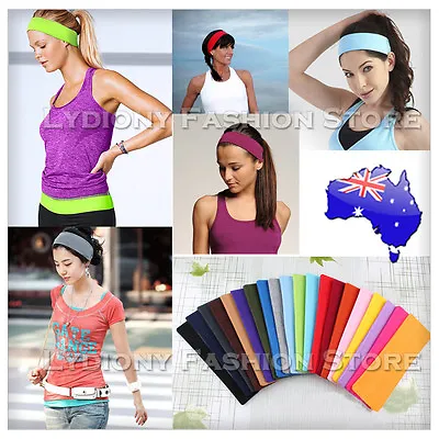 Sports Yoga Gym Stretch Cotton Headband Head Hair Band Armband Girls Women Kids • $1.50