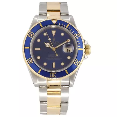 Rolex Submariner 16613 Steel & Gold 40mm Case Blue Dial With 18.5cm Strap • £8995