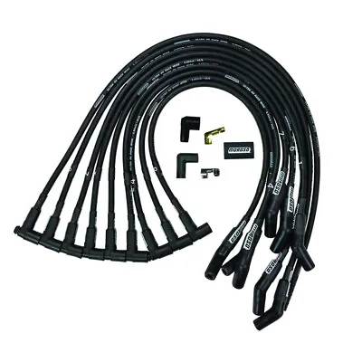 Moroso Spark Plug Wire Set 73725; Ultra 40 Race Wire Black 45 Degree HEI For SBC • $100.43