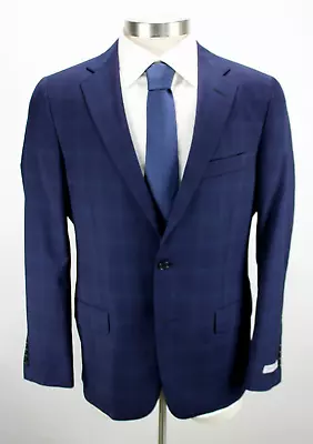 HICKEY FREEMAN Suit 40 R Men's Regular Fit Navy Blue Plaid Wool Milburn II NWT • $599.99