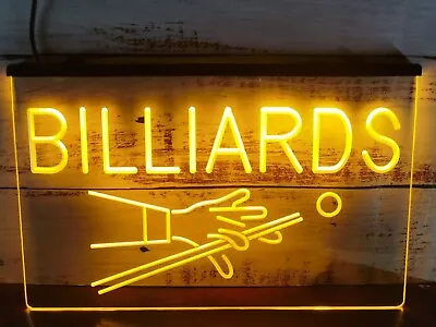 Billiards Pool Room Table LED Neon Light Sign Bar Club Man Cave Wall Art Décor • $39.99