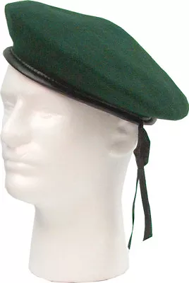 Wool Monty Beret With Drawstring Military Army Uniform Elite Tactical Black Trim • $16.99