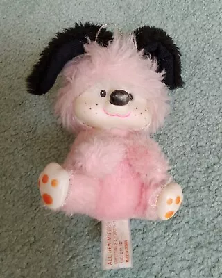 1980s Monchhichi -Like Pink Dog 5  Plush Doll Toy • $1.99