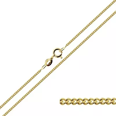 $19.99 • Buy 2mm 14k Hamilton Gold Plated Sterling Silver 925 Italian Curb Chain Necklace