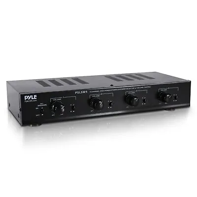 Pyle PSLSW4 Multi-Zone 4-Channel Audio Speaker Receiver System Powered • $113.99