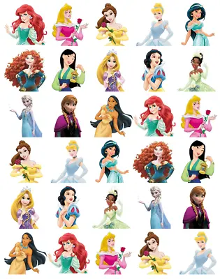 £1.99 • Buy 30x Disney Princess Half Cupcake Toppers Edible Wafer Paper Fairy Cake Toppers