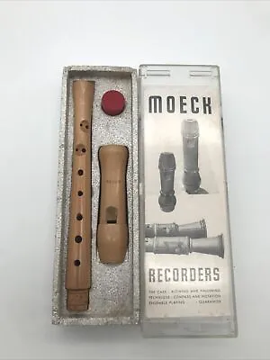 VINTAGE Moeck School Recorder 121 Maple Wood Germany W/case • $48.85