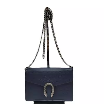 Authentic Gucci 401231 Dionysus Mini Bag Chain Wallet Clutch Navy Bl (LP1091223) • $809.95