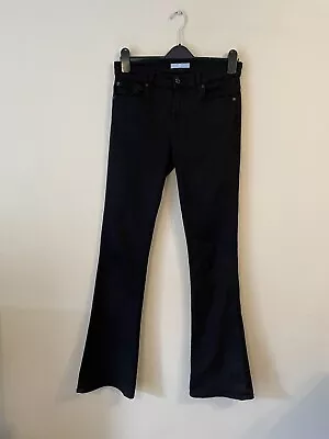 7 For All Mankind Bootcut Bair Eco Rinsed Black  Jeans Size 27 W27 L32 • £30